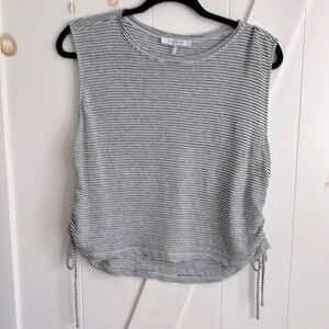 Frame Side Cinch Muscle Tee Navy/White Stripe Size S